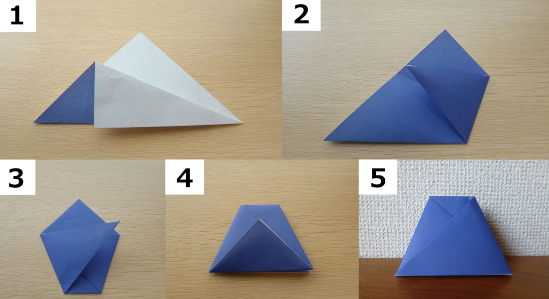 シンプルなひな人形の折り方
