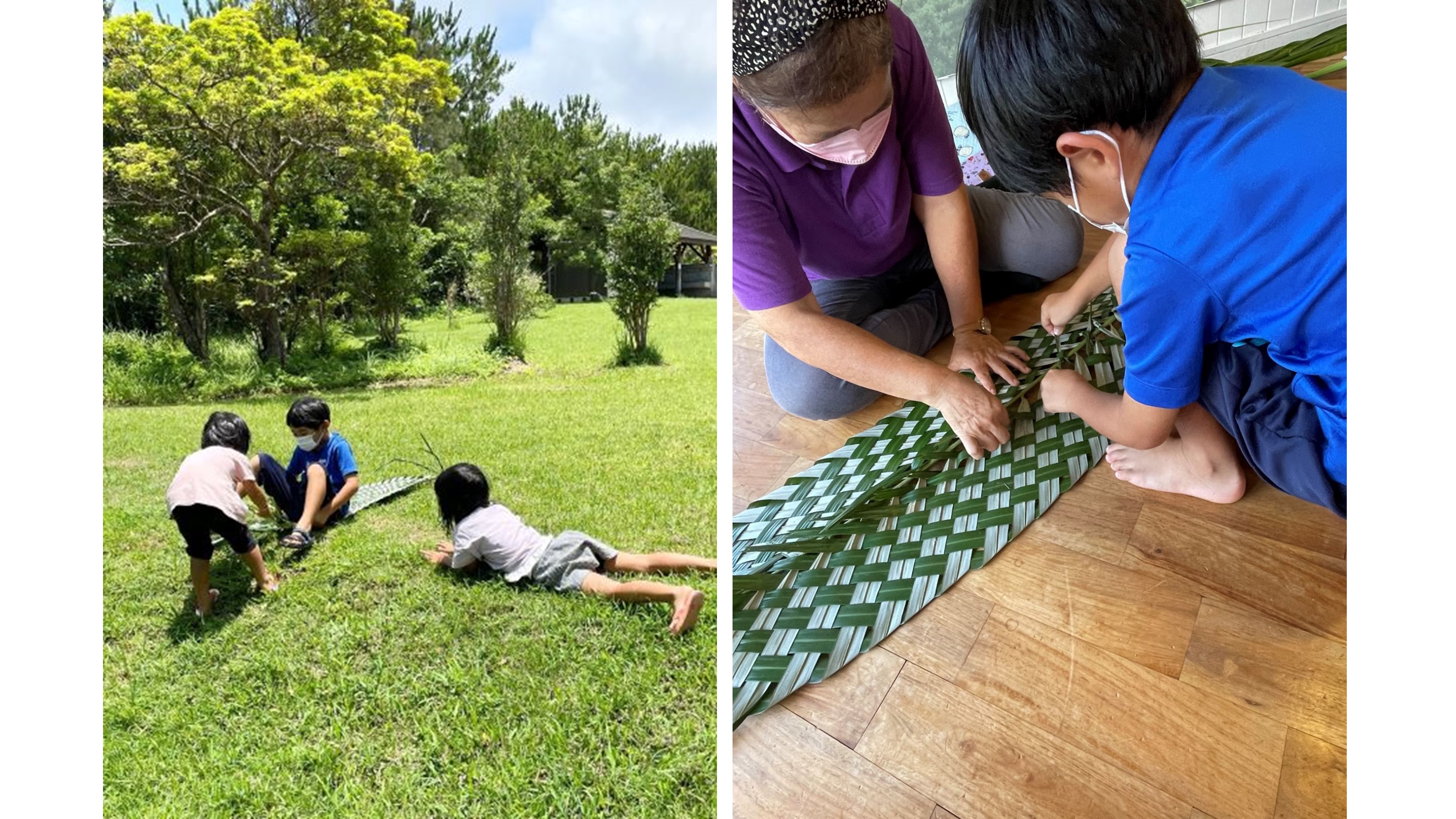沖縄の植物「マーニ」でそりを作ろう！やんばる森のおもちゃ美術館で伝統の草編みを体験
